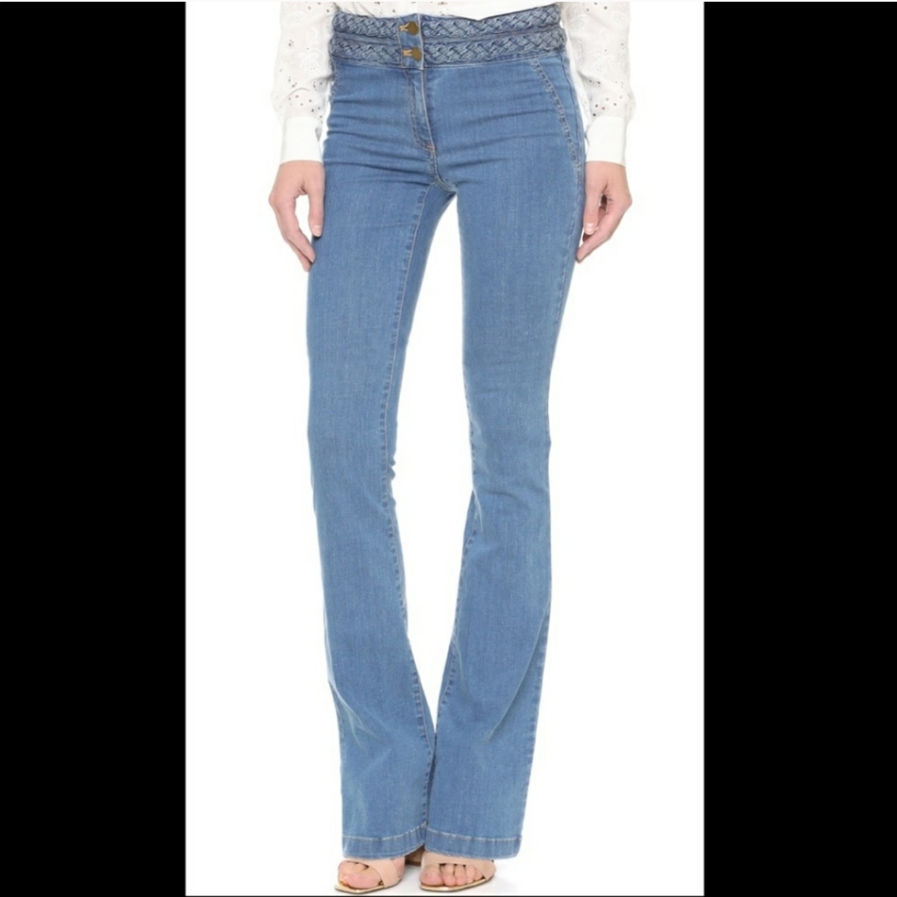 Veronica Beard • High Rise Braided Jeans